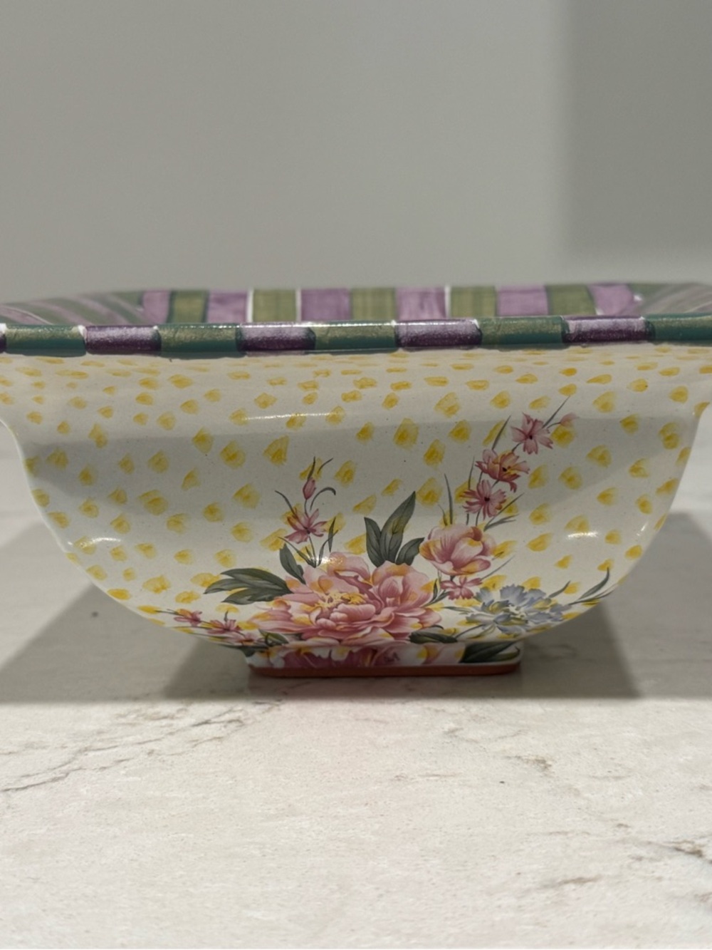 Vintage MacKenzie Childs Torquay Kelp and Urchin Square Bowl - Picture 7 of 11